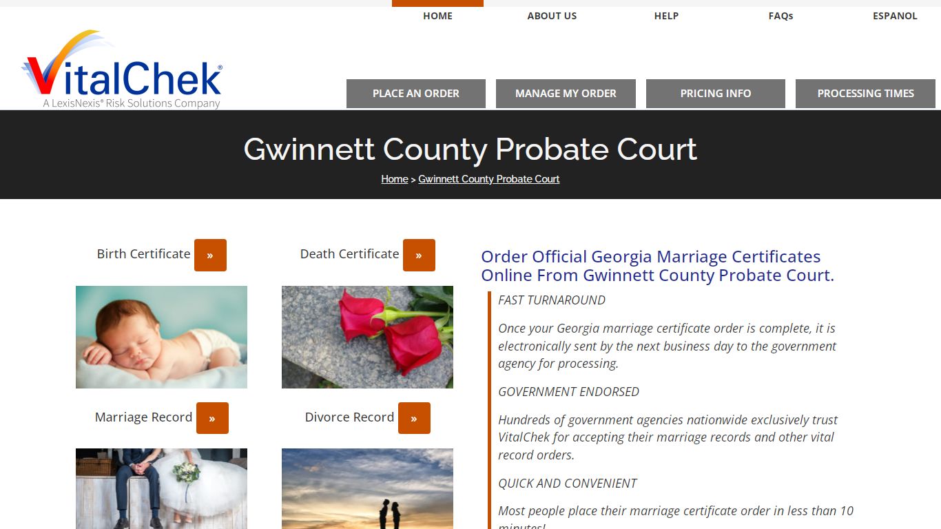 Gwinnett County (GA) Marriage Certificates | Order Records - VitalChek